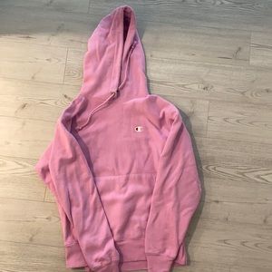 Pink champion hoodie- medium
